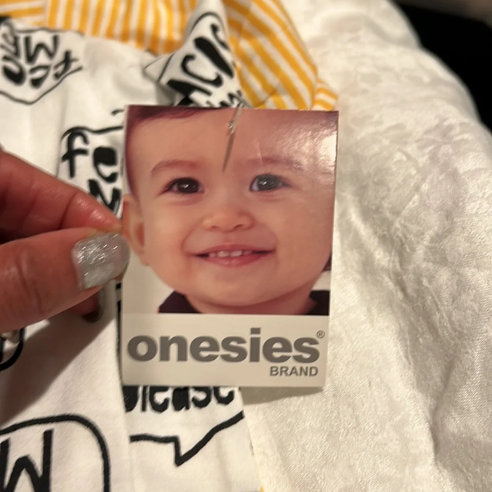 Brand new Carter’s Onesie’s ‘Feed Me’ ‘ Tacos‎ Please’ and Striped patterns